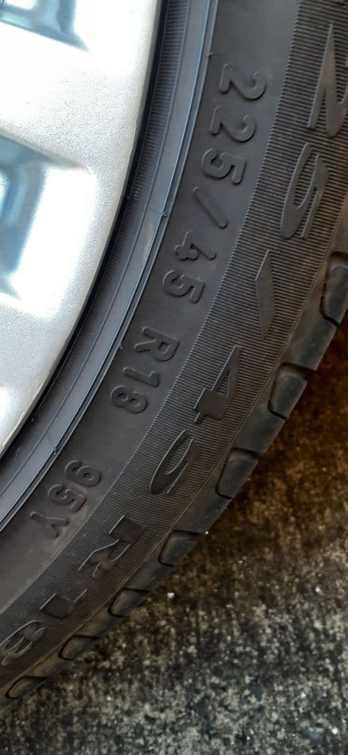  純正+ Pirelli P7 225/45R18 1本 フロントセット②