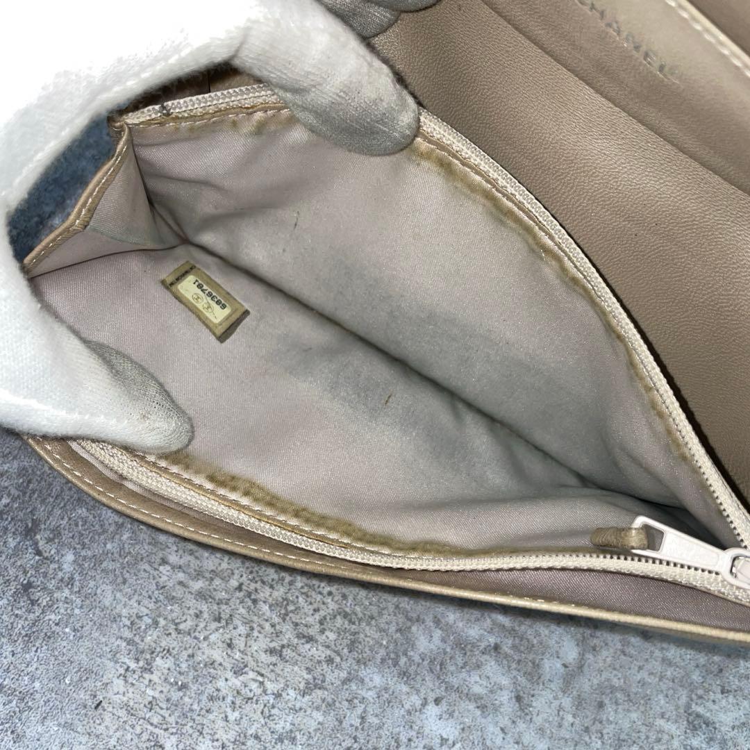 CHANEL シャネル　ニュートラベルライン　長財布　キャンバス　ベージュ