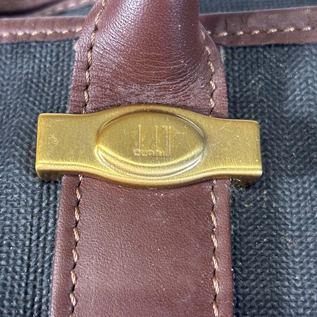 ダンヒル dunhill ボストンバッグ 旅行カバン 南京錠 大容量 ブラウン