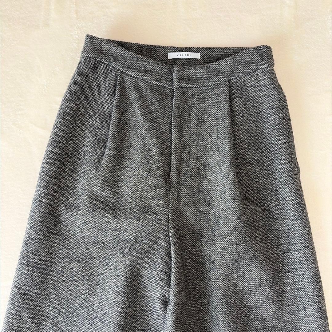 美品★Deuxieme Classe セルリCELERI TWEED パンツ34