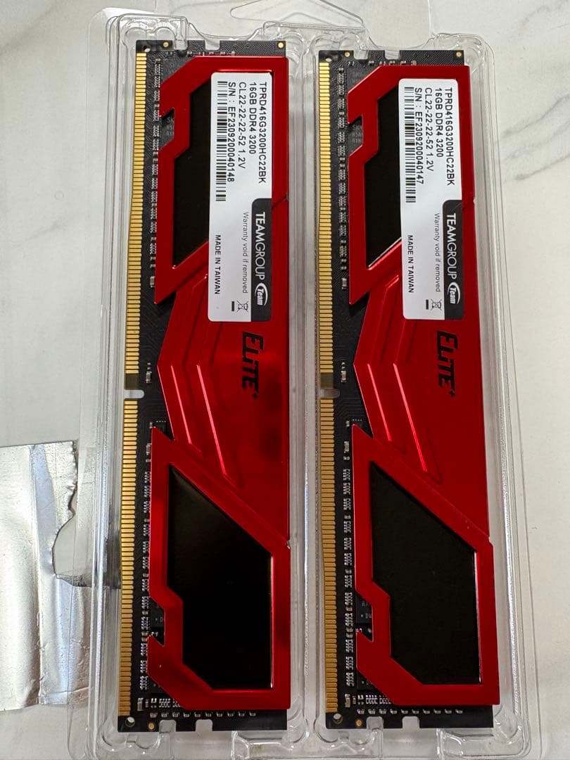 メモリー TEAMGROUP Elite DDR4 32GB 2x16GB 3200MHz