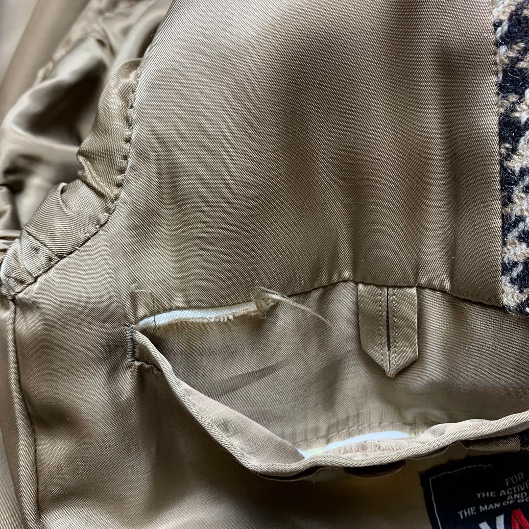 2ピース 千鳥柄 ヴァンヂャケット テーラードジャケット ジレ ベスト