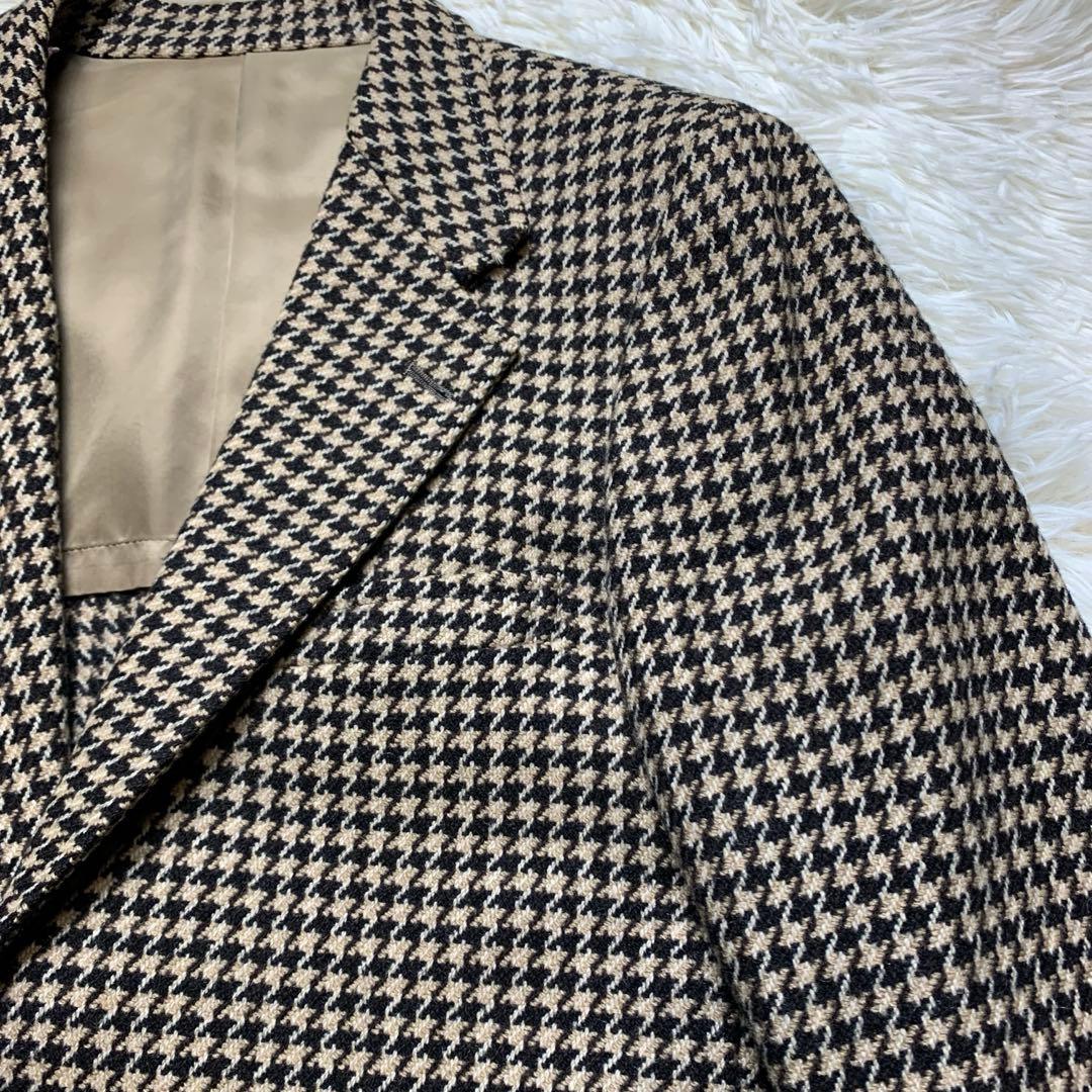 2ピース 千鳥柄 ヴァンヂャケット テーラードジャケット ジレ ベスト