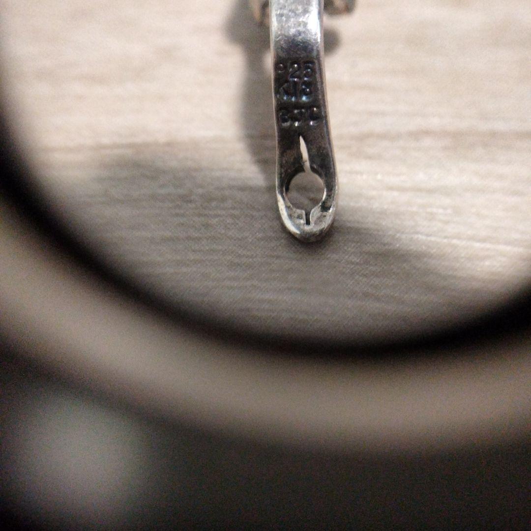 925/K18 ブルートパーズ クロス ペンダント