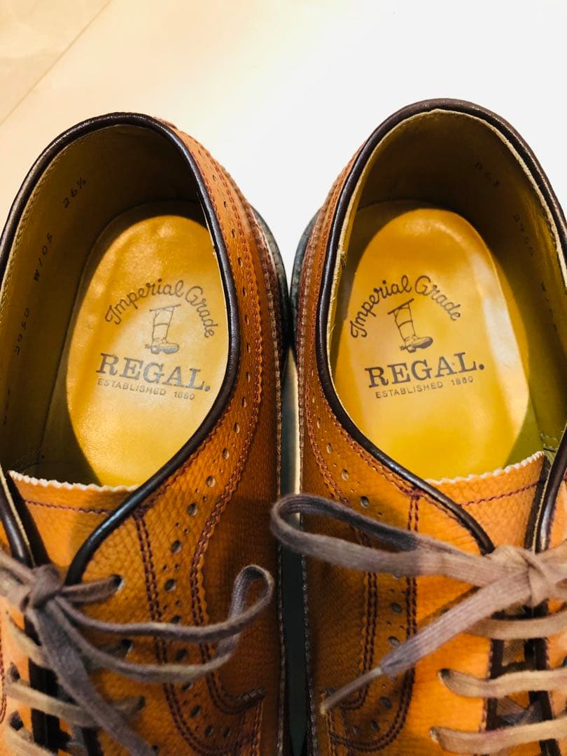 ★美品★定価40,700円！リーガル W105 ウイングチップ 26.5EEE