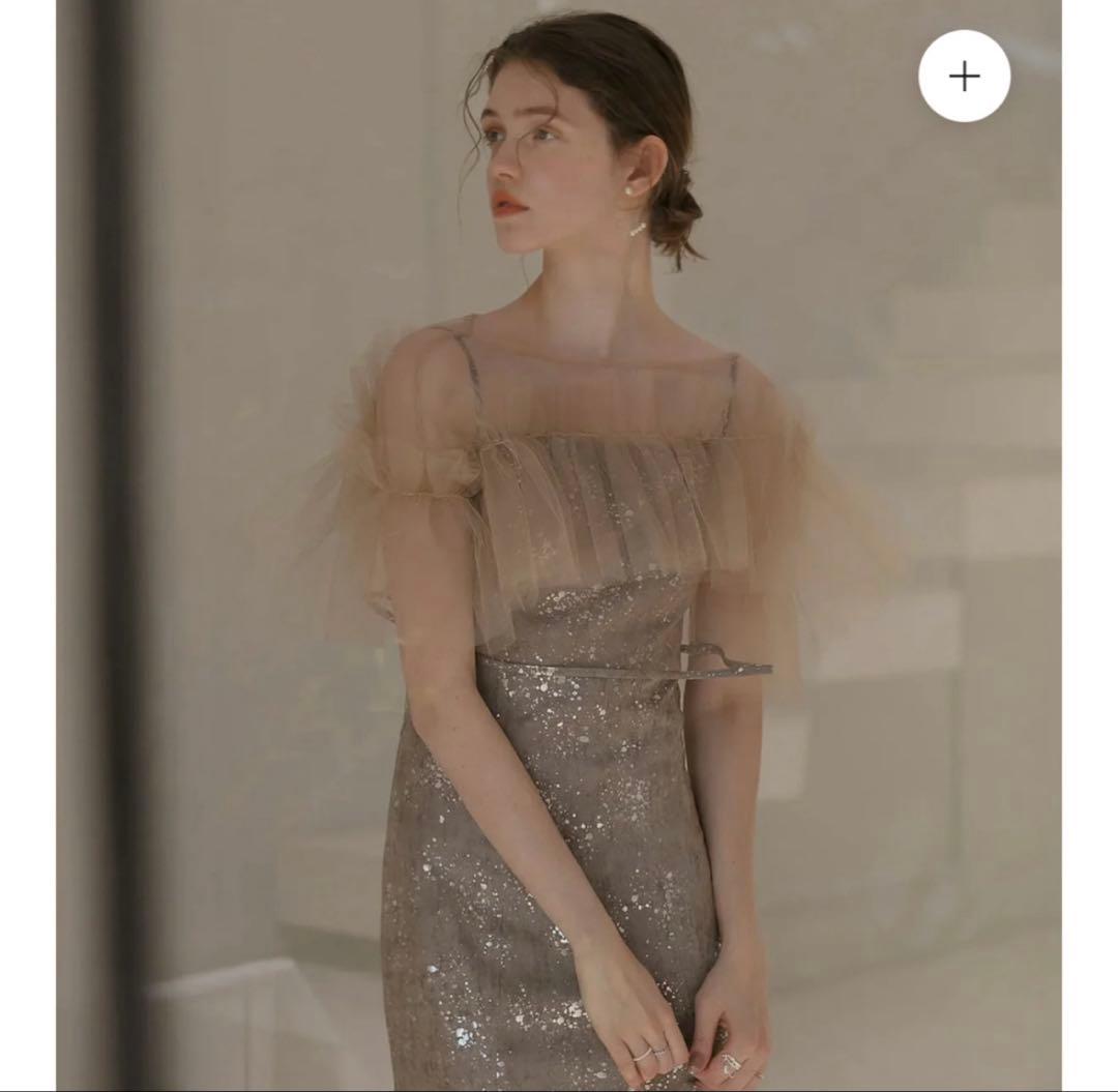 LEJAチュールフリルボレロペイントマーメイドドレスワンピース2点セット　新品