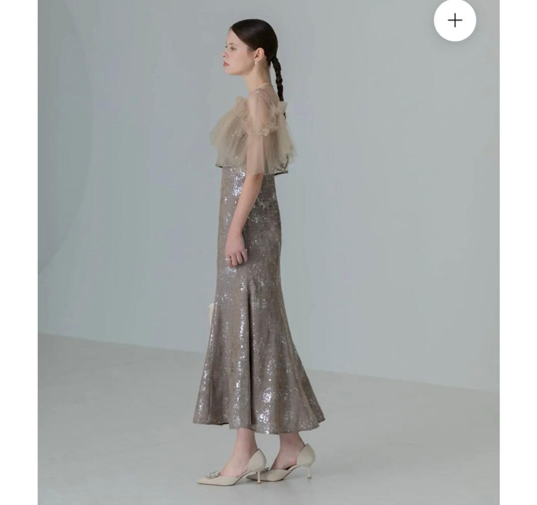 LEJAチュールフリルボレロペイントマーメイドドレスワンピース2点セット　新品