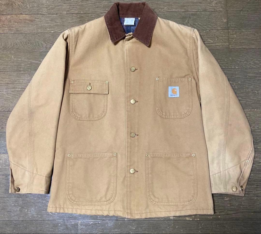 ウ*ル様 Carhartt ミシガンチョアコートUSA GOOD フェード