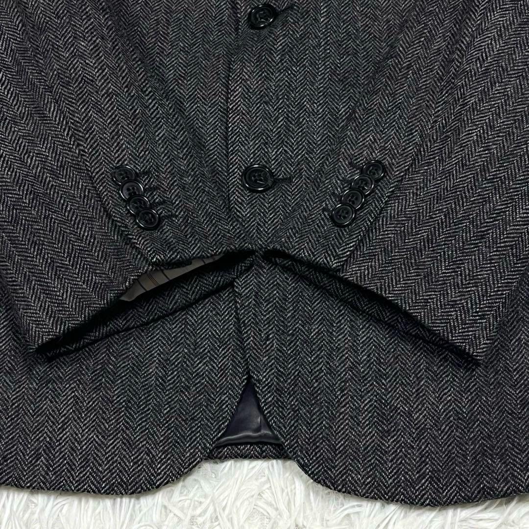 ラルフローレン ヘリンボーンツイードテーラードジャケット グレー Lサイズ
