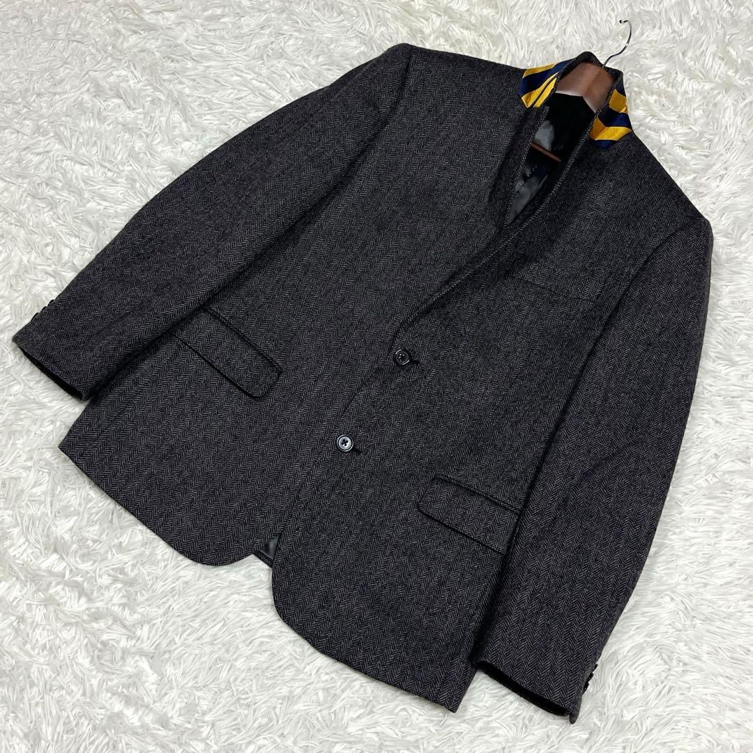 ラルフローレン ヘリンボーンツイードテーラードジャケット グレー Lサイズ