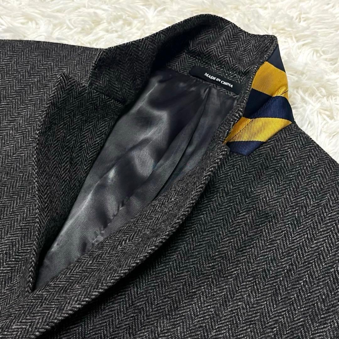 ラルフローレン ヘリンボーンツイードテーラードジャケット グレー Lサイズ