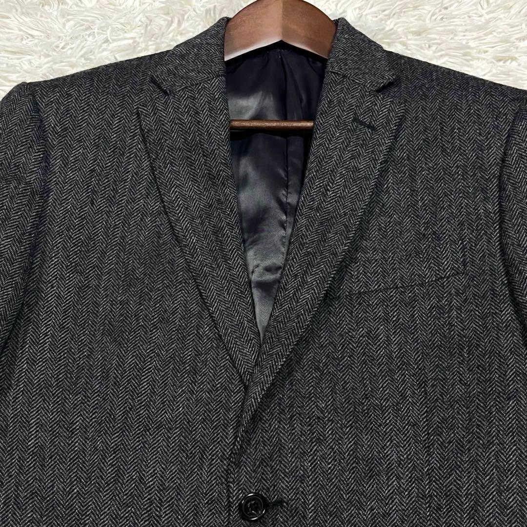ラルフローレン ヘリンボーンツイードテーラードジャケット グレー Lサイズ