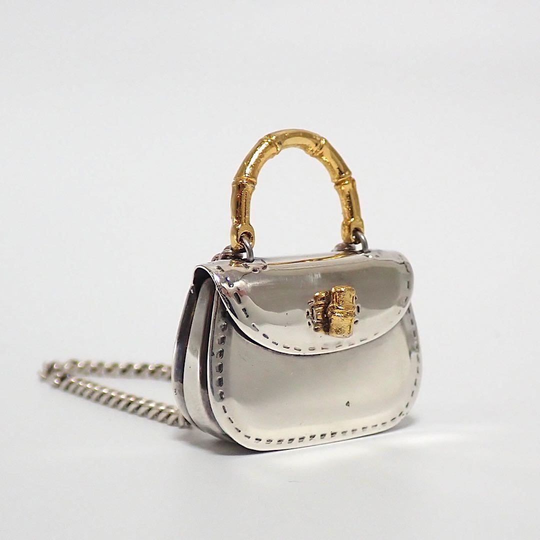 グッチ バンブー バッグ型 チャーム キーリング　GUCCI キーホルダー