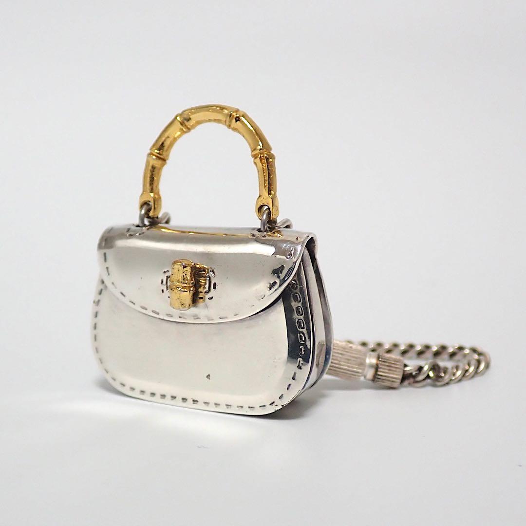 グッチ バンブー バッグ型 チャーム キーリング　GUCCI キーホルダー