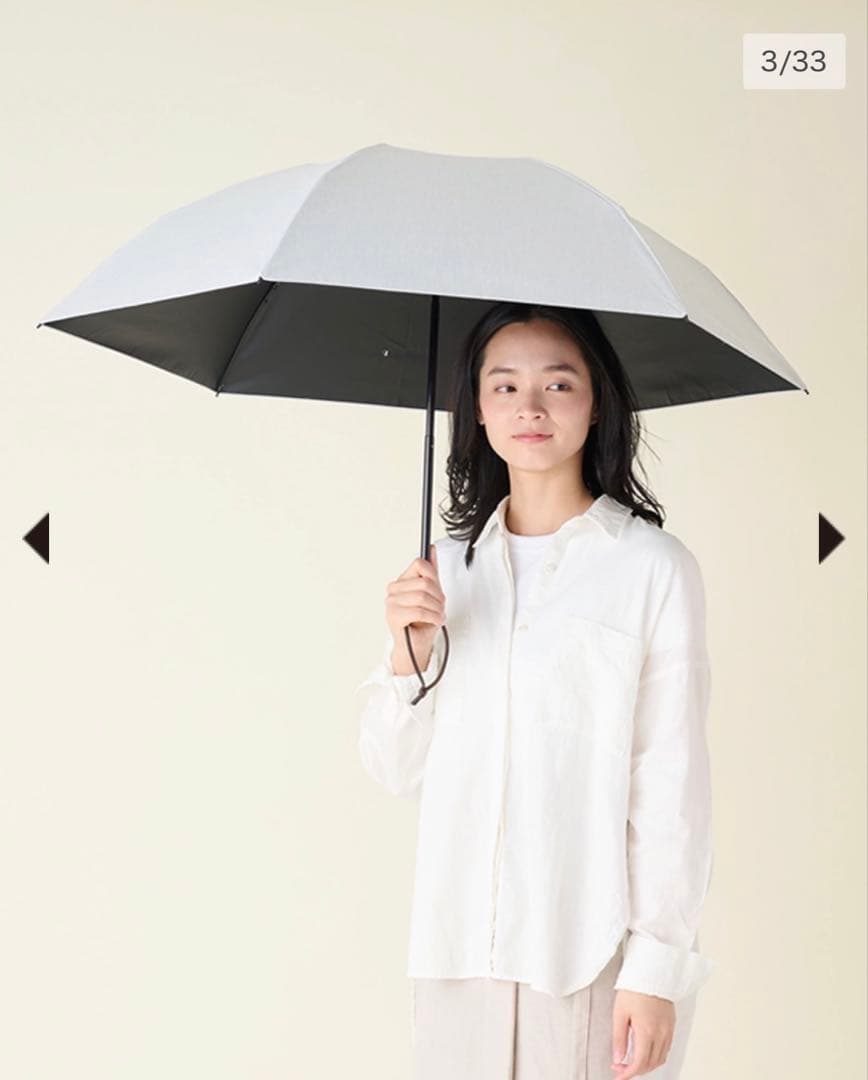 サンバリア 折りたたみ日傘 3段折 グレー