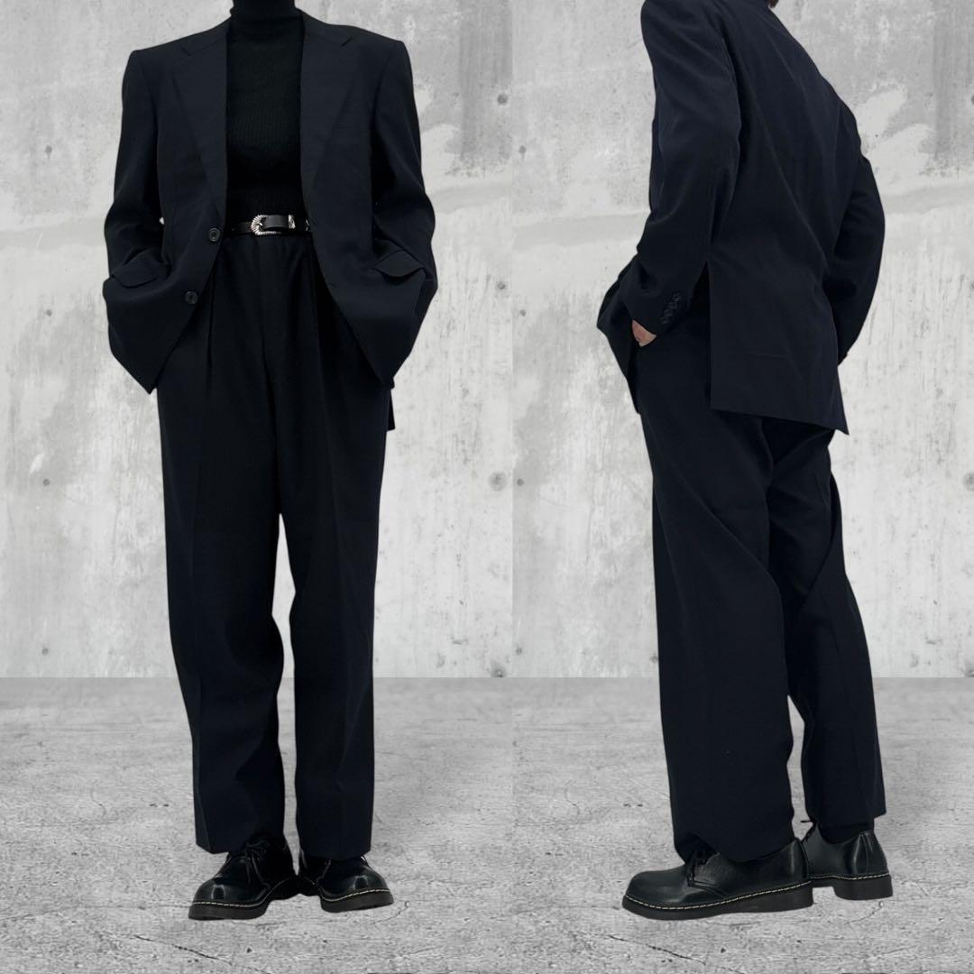 【美品】Burberry バーバリースーツ　セットアップ　ジャケット　黒　L