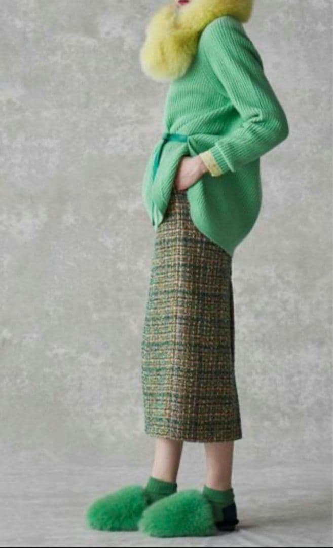 ドゥロワー リアルファー　ミュール サンダル　サイズ１