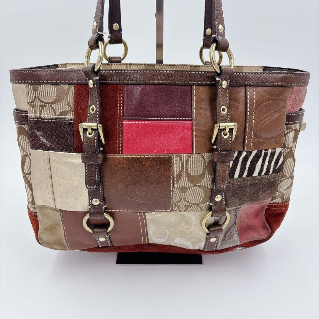 COACH パッチワーク トートバッグ マルチカラー おまけ付き