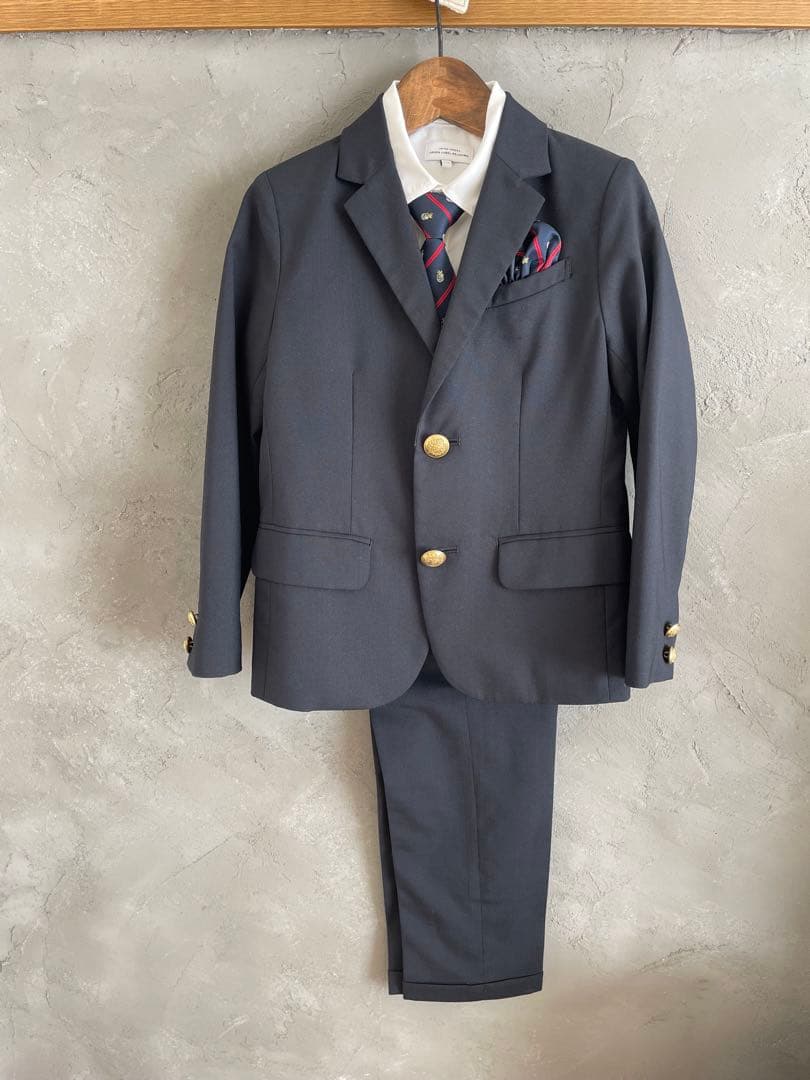 グリーンレーベルリラクシング　キッズ　スーツ　125cm ネイビー