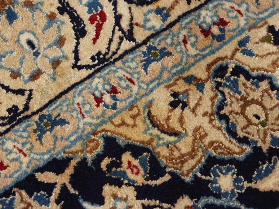 専用Y2301 ペルシャ絨毯 イラン ナイン ウール 手織 大判205×130㎝