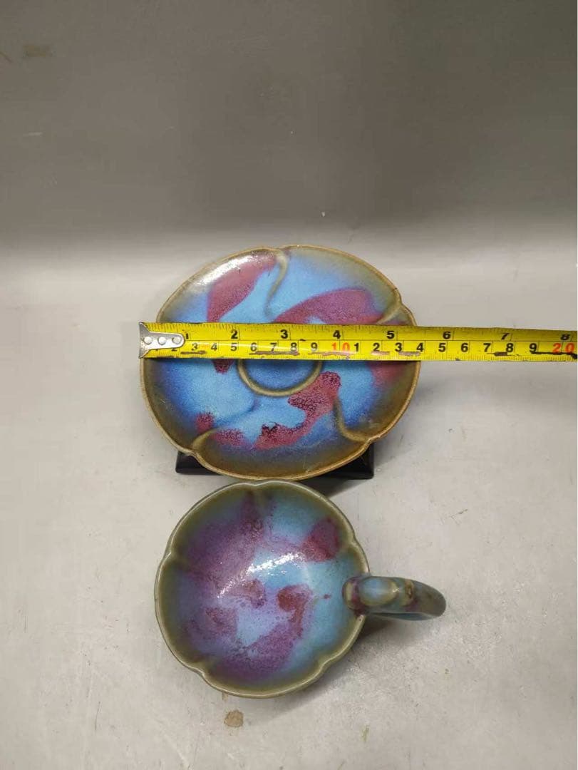 宋時代 古陶磁器 鈞窯 茶盞 杯盞 建盞 茶道具 置物 時代物 古董品