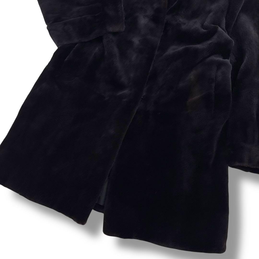【Leo】極美品 サガミンク ロイヤル ブラックミンクコート シェアード