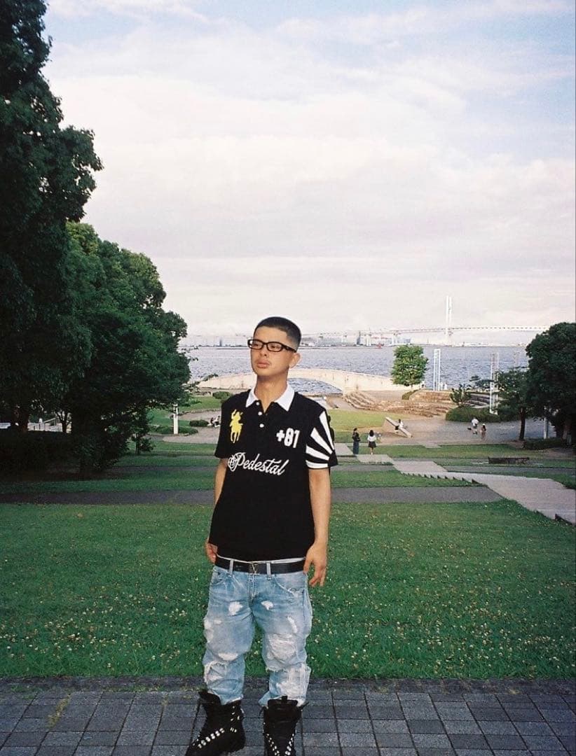 Pedestal japan polo tee 日本地図 flexwitme m