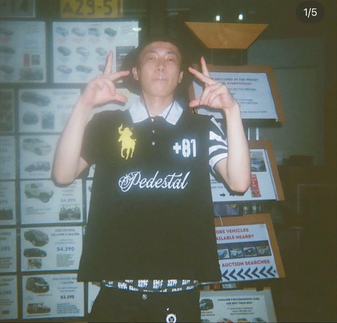 Pedestal japan polo tee 日本地図 flexwitme m