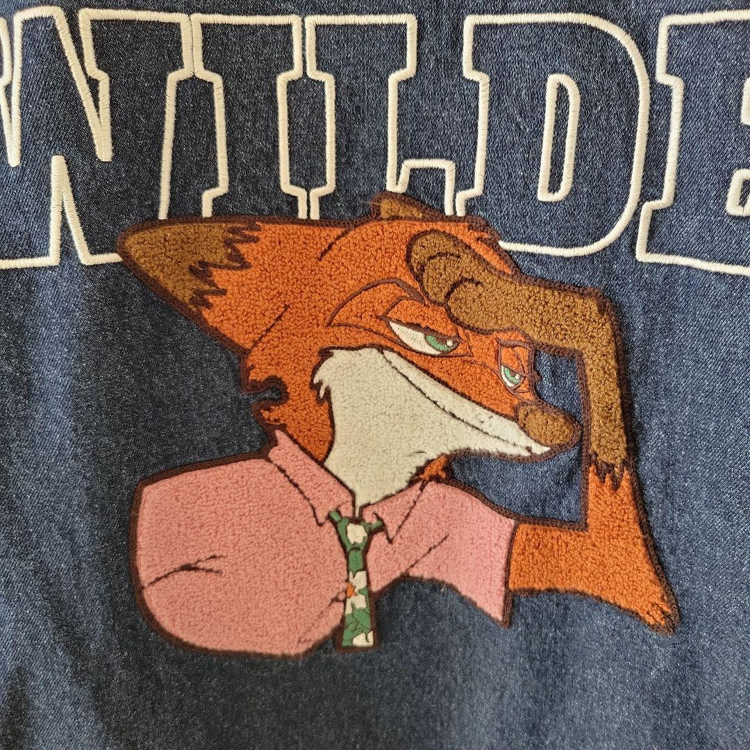 ズートピア２　ニックワイルド　デニムジャケット　アウター　刺繍　映画　ディズニー