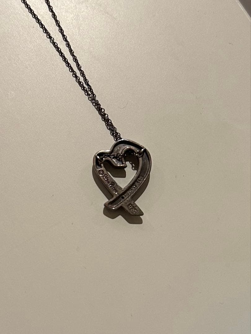 ティファニーのパロマ・ピカソ ラビング ハート ペンダント ネックレス　925製