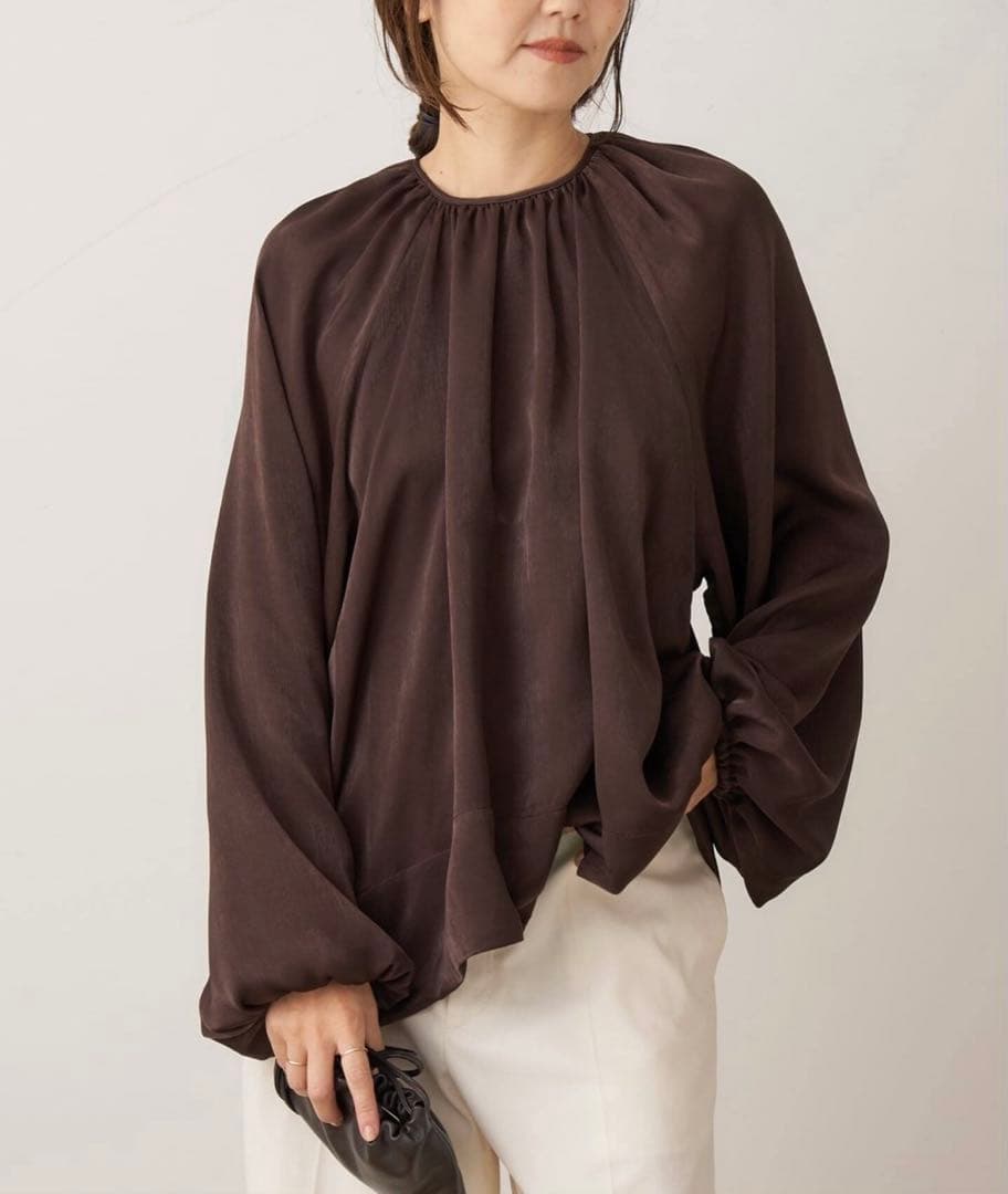 Plage gather ブラウス