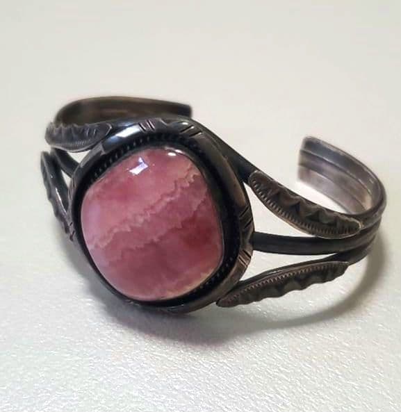 インディアンジュエリー　ナバホ　バングル　インカローズ