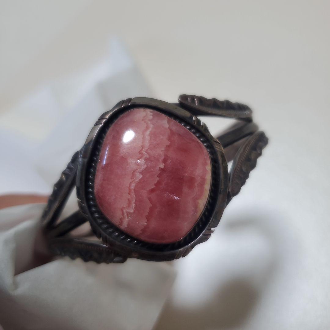 インディアンジュエリー　ナバホ　バングル　インカローズ