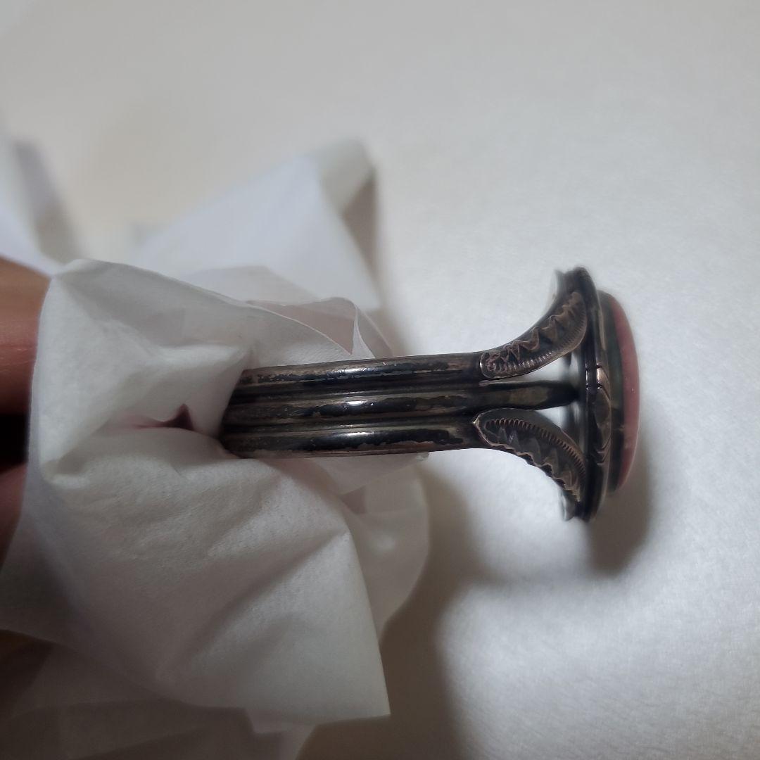 インディアンジュエリー　ナバホ　バングル　インカローズ