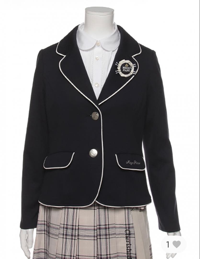 mezzo piano junior ネイビー ジヤケット➕プリーツスカート