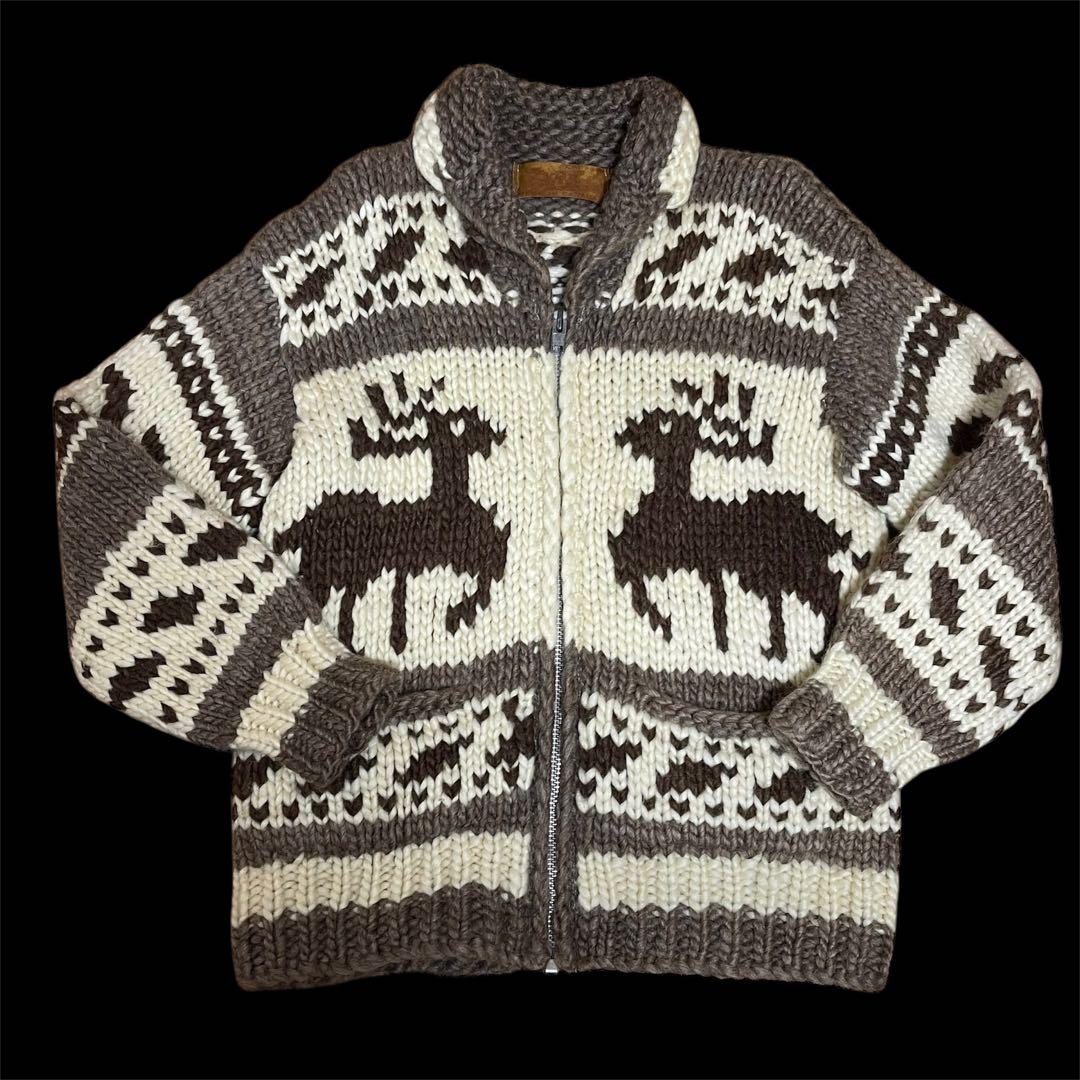 ヴィンテージ カナダ製 トナカイ柄 カウチンセーター　肉厚
