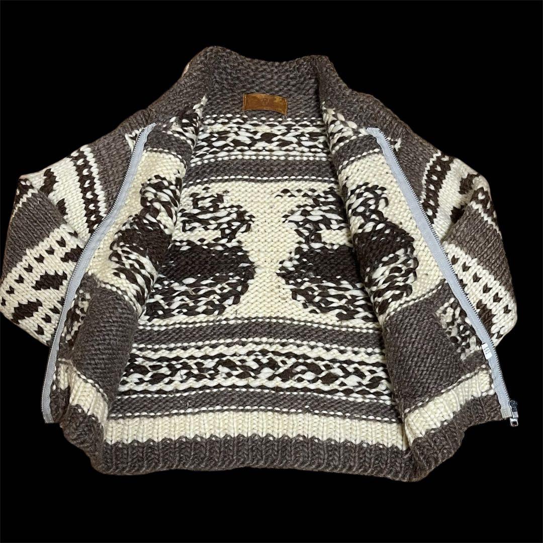 ヴィンテージ カナダ製 トナカイ柄 カウチンセーター　肉厚