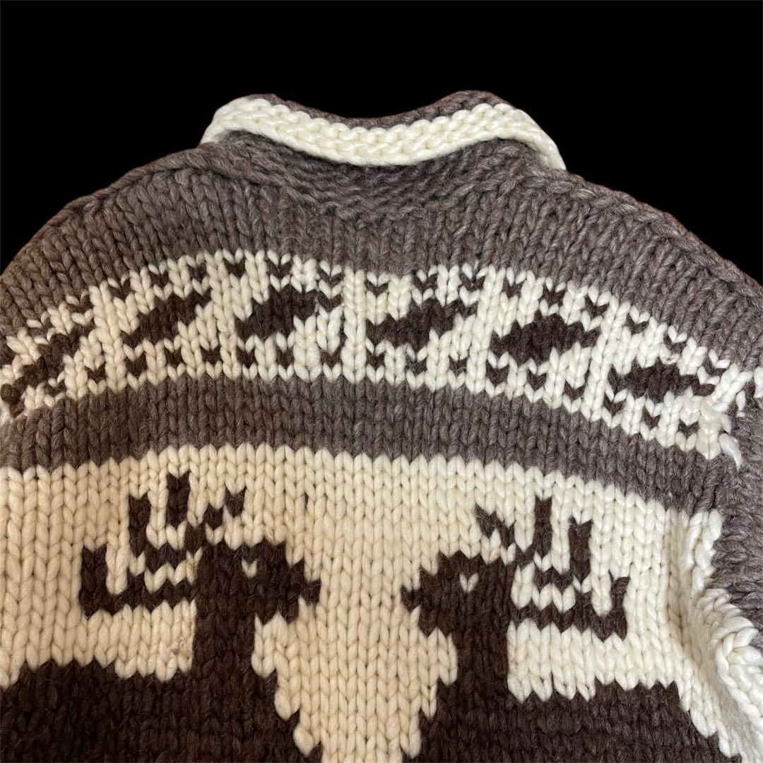 ヴィンテージ カナダ製 トナカイ柄 カウチンセーター　肉厚