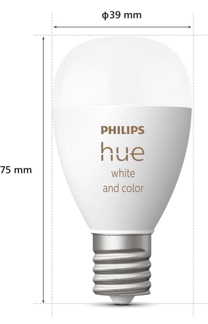 Philips Hue スマート電球 E17 40W フルカラー ×2個