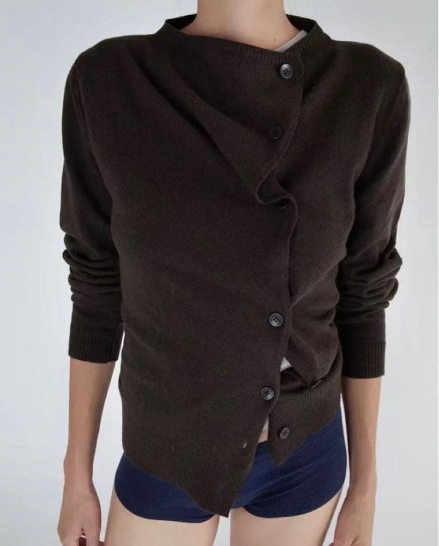 Paloma wool ブラウン ボタン付きカーディガン