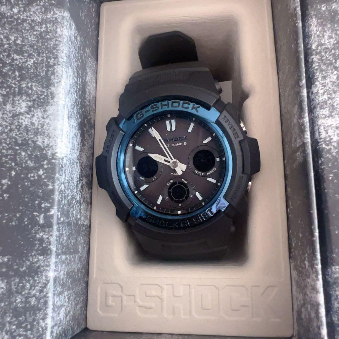 G-SHOCK 20気圧防水 電波ソーラー デジアナ プラベルトウォッチメンズB