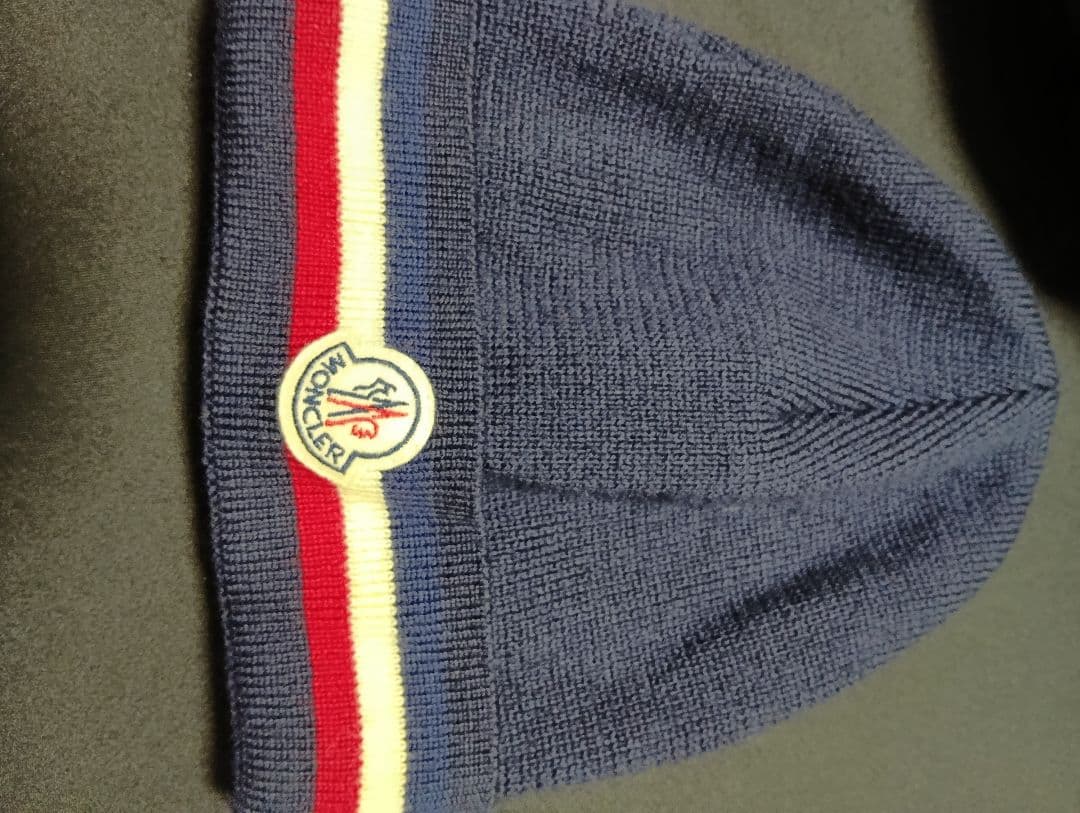 MONCLER ネイビー ニット帽メンズS レディースM モンクレール
