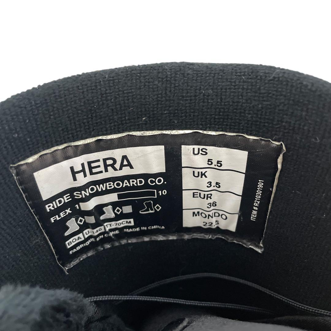 【美品】RIDE HERA スノーボードブーツ 22.5 cmブラック