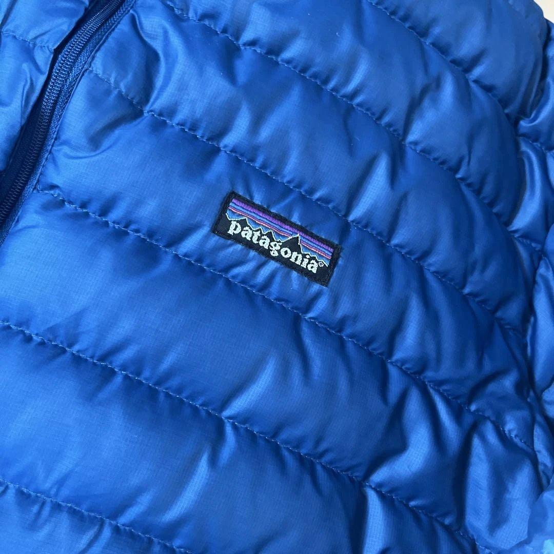 メンズ　patagonia ダウンジャケット 青　Mお洒落