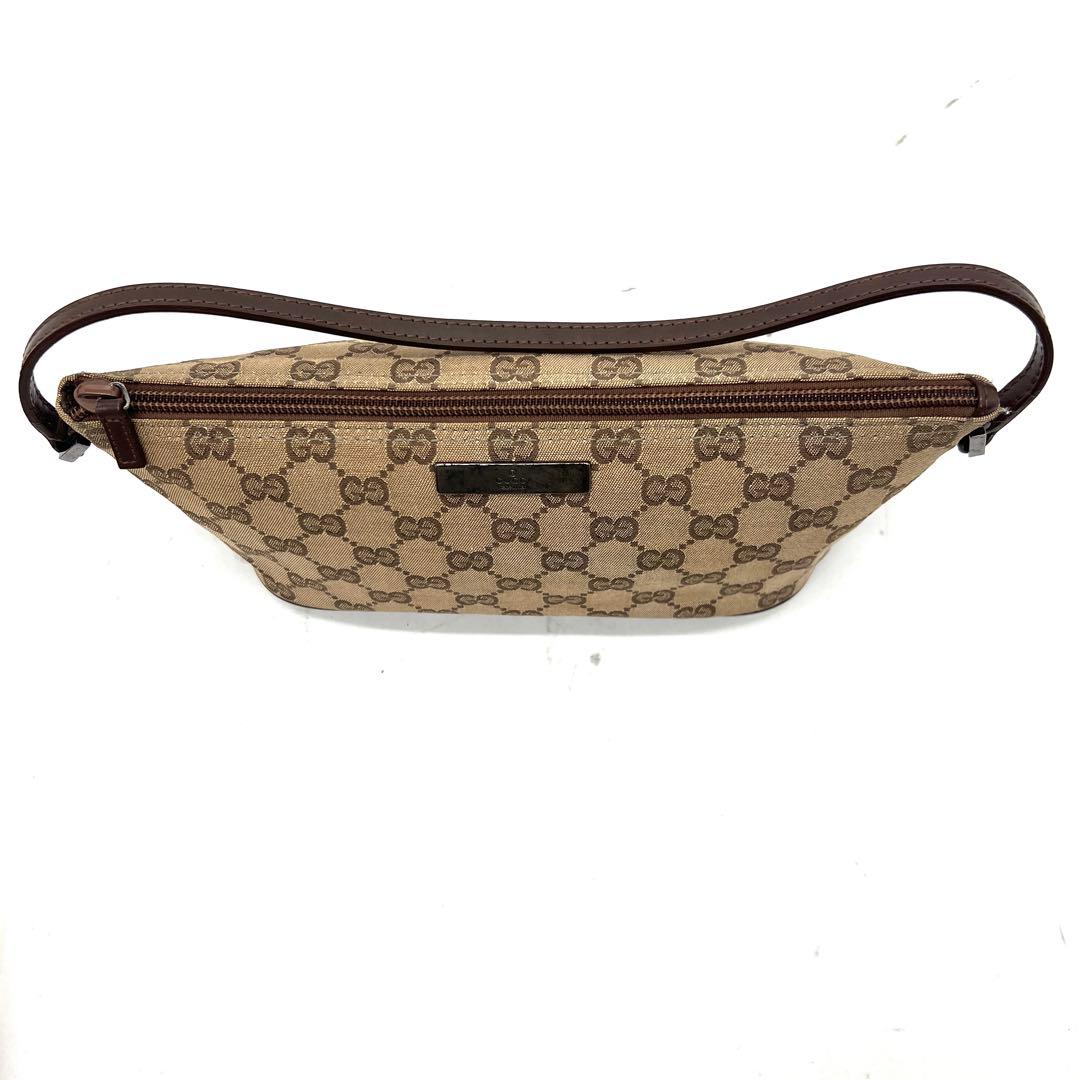 【極美品】グッチ GG ハンドバッグ アクセサリーポーチ キャンバス レザー