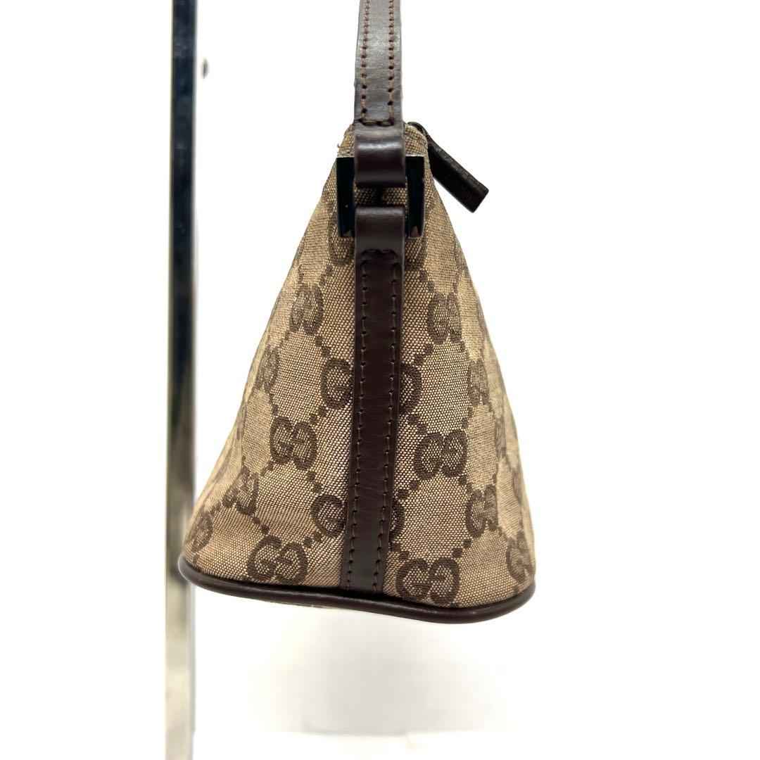 【極美品】グッチ GG ハンドバッグ アクセサリーポーチ キャンバス レザー