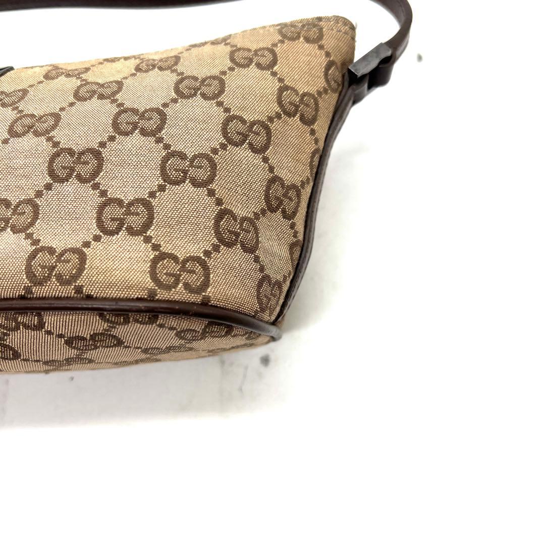 【極美品】グッチ GG ハンドバッグ アクセサリーポーチ キャンバス レザー