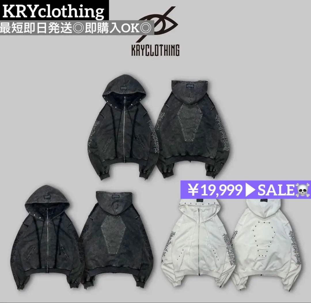 KRYclothing CRUEL washed 変形BIGパーカー 地雷