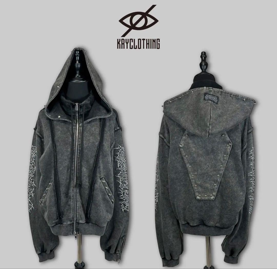 KRYclothing CRUEL washed 変形BIGパーカー 地雷