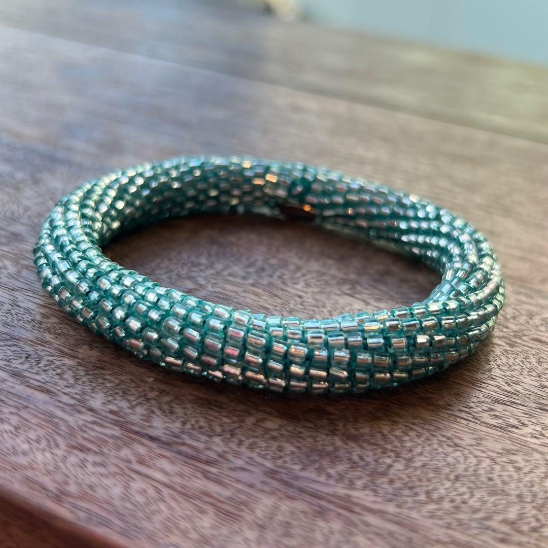 【専用】アプロジオ＆コー　アイスブルー　バングル、フローリアン　大仏ネックレス